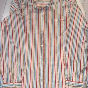 Vineyard Vines Girls' Striped Button-Down Shirt Size 14